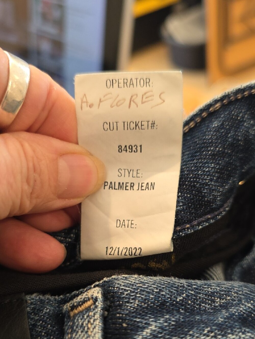 NEW RARE $395 GOLDSIGN THE PALMER WIDE LEG DENIM JEANS IN DK BLUE SIZE 27 - Picture 15 of 15